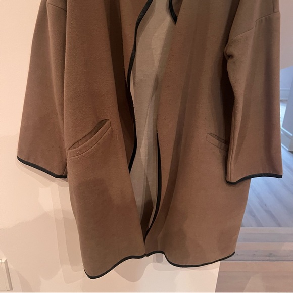 GILBERT Beige Peacoat Style Jacket - Size L - Picture 3 of 4